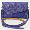 ADBG1133 American Darling Hand Tooled Floral Leather Crossbody Bag Western Purse