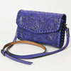 ADBG1133 American Darling Hand Tooled Floral Leather Crossbody Bag Western Purse