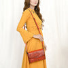 ADBG1133 American Darling Hand Tooled Floral Leather Crossbody Bag Western Purse