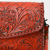 ADBG1133 American Darling Hand Tooled Floral Leather Crossbody Bag Western Purse