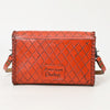 ADBG1133 American Darling Hand Tooled Floral Leather Crossbody Bag Western Purse