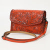ADBG1133 American Darling Hand Tooled Floral Leather Crossbody Bag Western Purse