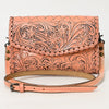 ADBG1133 American Darling Hand Tooled Floral Leather Crossbody Bag Western Purse