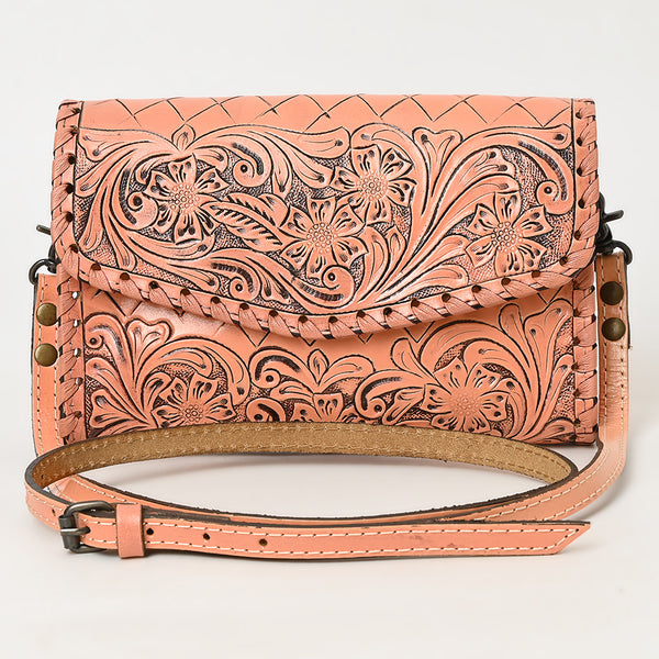 ADBG1133 American Darling Hand Tooled Floral Leather Crossbody Bag Western Purse