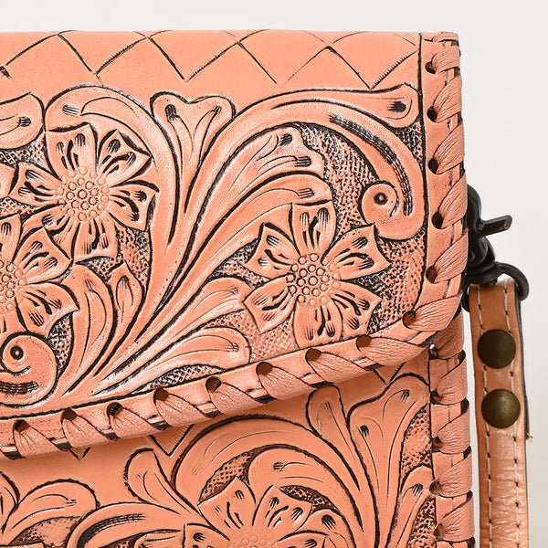 ADBG1133 American Darling Hand Tooled Floral Leather Crossbody Bag Western Purse