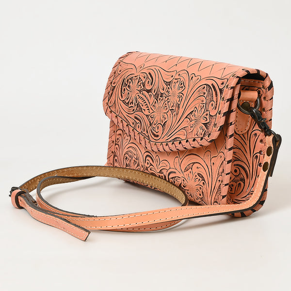 ADBG1133 American Darling Hand Tooled Floral Leather Crossbody Bag Western Purse