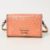 ADBG1133 American Darling Hand Tooled Floral Leather Crossbody Bag Western Purse