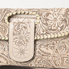 ADBG1134 American Darling Hand Tooled Floral Leather Wallet Bag Clutch & Crossbody Handbag