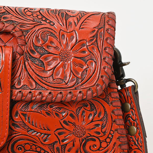 ADBG1134 American Darling Hand Tooled Floral Leather Wallet Bag Clutch & Crossbody Handbag