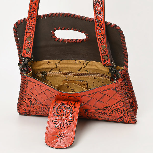 ADBG1134 American Darling Hand Tooled Floral Leather Wallet Bag Clutch & Crossbody Handbag