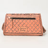 ADBG1134 American Darling Hand Tooled Floral Leather Wallet Bag Clutch & Crossbody Handbag