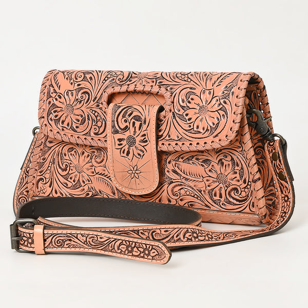 ADBG1134 American Darling Hand Tooled Floral Leather Wallet Bag Clutch & Crossbody Handbag