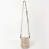 ADBG1135 American Darling Hand Tooled Floral Leather Cell Phone Bag Western Crossbody