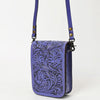 ADBG1135 American Darling Hand Tooled Floral Leather Cell Phone Bag Western Crossbody