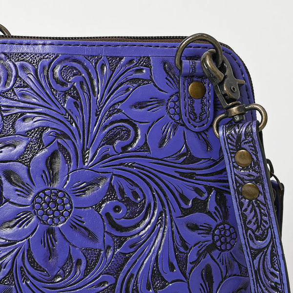 ADBG1136 American Darling Hand Tooled Floral Leather Crossbody Bag