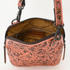 ADBG1136 American Darling Hand Tooled Floral Leather Crossbody Bag