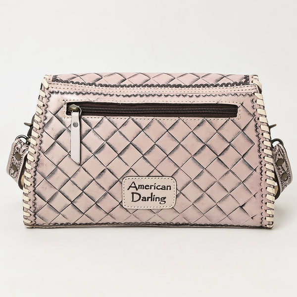 ADBG1137 American Darling Hand Tooled Floral Leather Clutch & Crossbody Purse