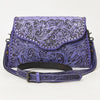 ADBG1137 American Darling Hand Tooled Floral Leather Clutch & Crossbody Purse