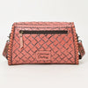 ADBG1137 American Darling Hand Tooled Floral Leather Clutch & Crossbody Purse