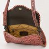 ADBG1137 American Darling Hand Tooled Floral Leather Clutch & Crossbody Purse