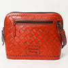 ADBG1138 American Darling Hand Tooled Floral Leather Crossbody Bag Western Purse