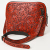 ADBG1138 American Darling Hand Tooled Floral Leather Crossbody Bag Western Purse