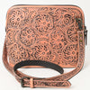 ADBG1138 American Darling Hand Tooled Floral Leather Crossbody Bag Western Purse