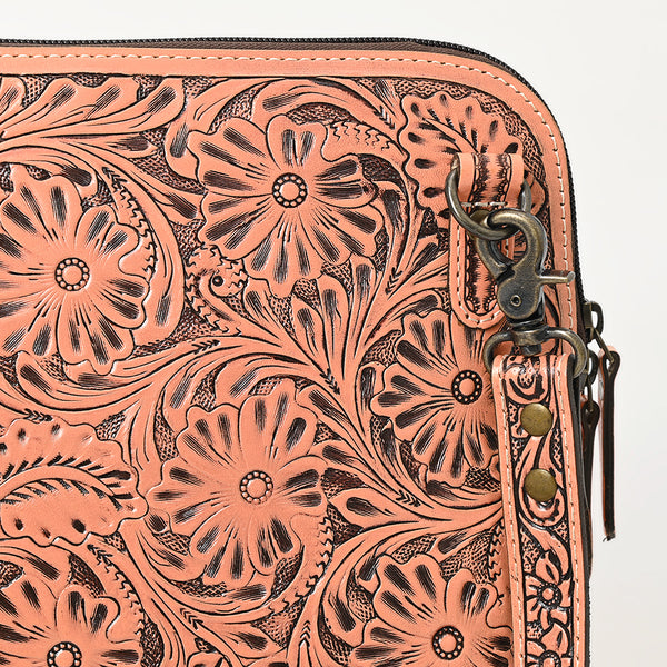 ADBG1138 American Darling Hand Tooled Floral Leather Crossbody Bag Western Purse