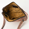 ADBG1138 American Darling Hand Tooled Floral Leather Crossbody Bag Western Purse