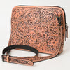 ADBG1138 American Darling Hand Tooled Floral Leather Crossbody Bag Western Purse