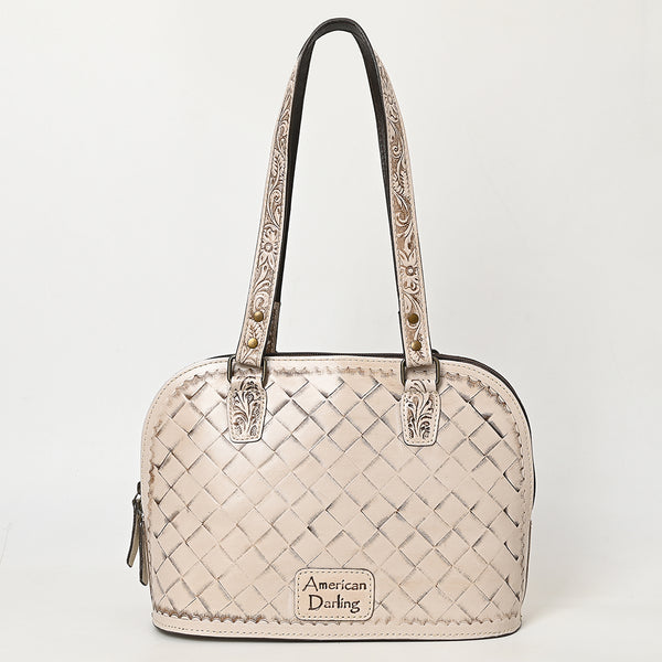 ADBG1139 American Darling Hand Tooled Floral Leather Tote Bag Western Purse