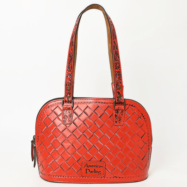 ADBG1139 American Darling Hand Tooled Floral Leather Tote Bag Western Purse