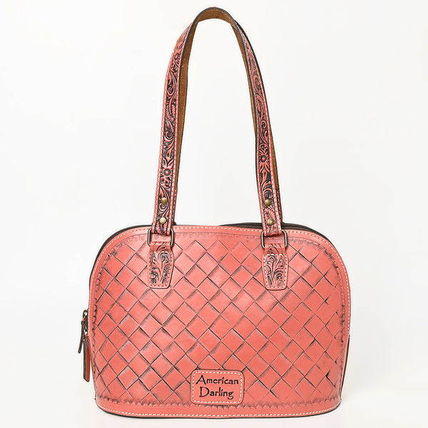 ADBG1139 American Darling Hand Tooled Floral Leather Tote Bag Western Purse