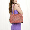 ADBG1139 American Darling Hand Tooled Floral Leather Tote Bag Western Purse