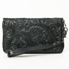 ADBG1140 American Darling Hand-Tooled Western Leather Clutch Bag - Genuine Carved Artisan Women Wristlet