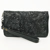 ADBG1140 American Darling Hand-Tooled Western Leather Clutch Bag - Genuine Carved Artisan Women Wristlet