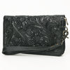ADBG1140 American Darling Hand-Tooled Western Leather Clutch Bag - Genuine Carved Artisan Women Wristlet