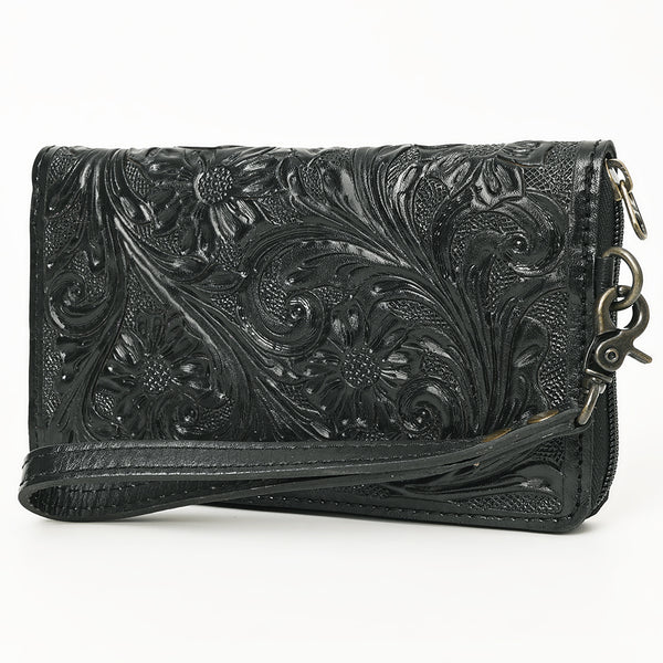 ADBG1140 American Darling Hand-Tooled Western Leather Clutch Bag - Genuine Carved Artisan Women Wristlet