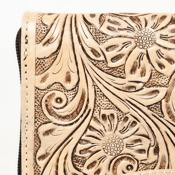 ADBG1140 American Darling Hand-Tooled Western Leather Clutch Bag - Genuine Carved Artisan Women Wristlet