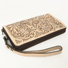 ADBG1140 American Darling Hand-Tooled Western Leather Clutch Bag - Genuine Carved Artisan Women Wristlet