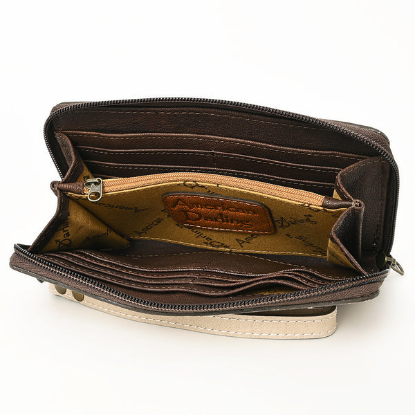 ADBG1140 American Darling Hand-Tooled Western Leather Clutch Bag - Genuine Carved Artisan Women Wristlet