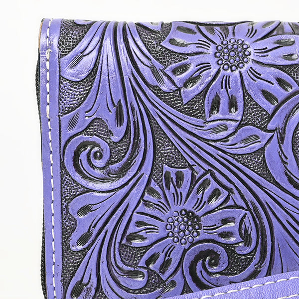 ADBG1140 American Darling Hand-Tooled Western Leather Clutch Bag - Genuine Carved Artisan Women Wristlet