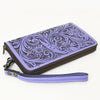 ADBG1140 American Darling Hand-Tooled Western Leather Clutch Bag - Genuine Carved Artisan Women Wristlet