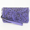 ADBG1140 American Darling Hand-Tooled Western Leather Clutch Bag - Genuine Carved Artisan Women Wristlet