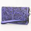 ADBG1140 American Darling Hand-Tooled Western Leather Clutch Bag - Genuine Carved Artisan Women Wristlet