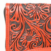 ADBG1140 American Darling Hand-Tooled Western Leather Clutch Bag - Genuine Carved Artisan Women Wristlet