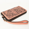 ADBG1140 American Darling Hand-Tooled Western Leather Clutch Bag - Genuine Carved Artisan Women Wristlet