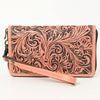 ADBG1140 American Darling Hand-Tooled Western Leather Clutch Bag - Genuine Carved Artisan Women Wristlet