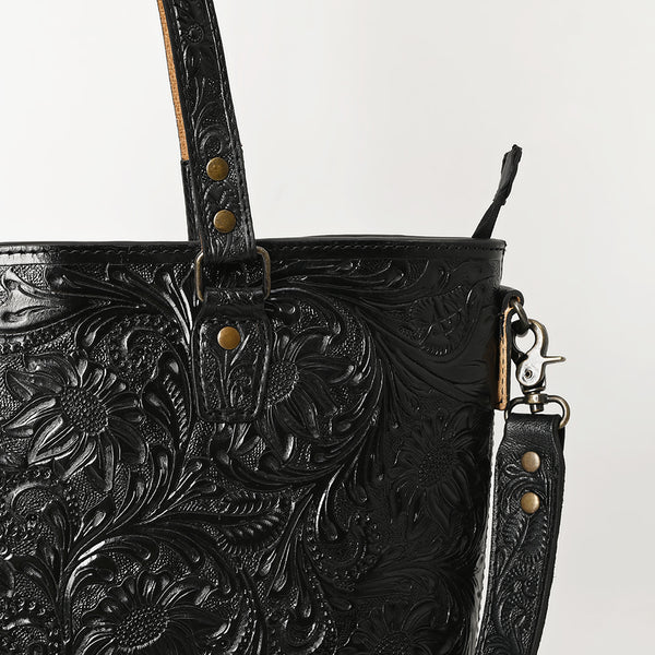 ADBG1141 American Darling Hand Tooled Leather Tote -Western Floral Carved Purse