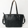 ADBG1141 American Darling Hand Tooled Leather Tote -Western Floral Carved Purse